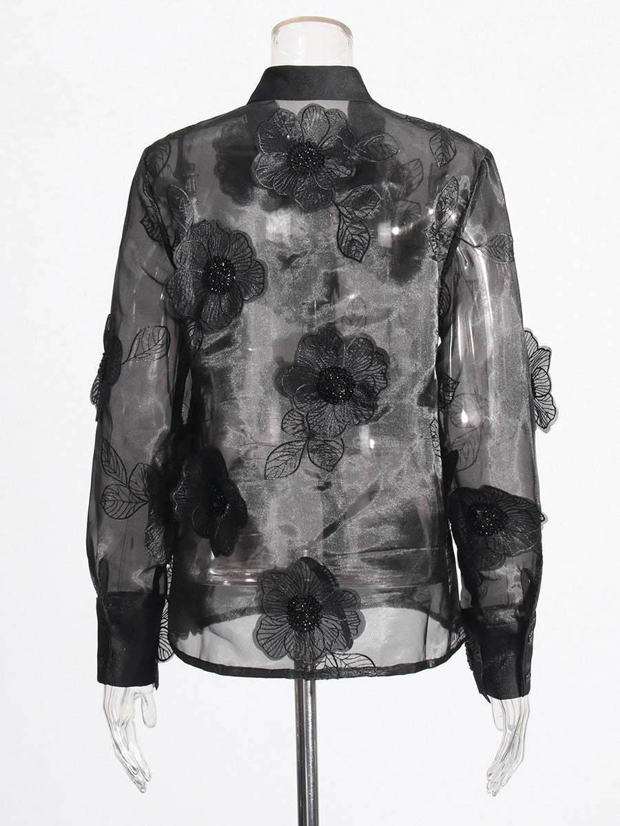 Flower sequined shirt top for women | MuddyStock Originals MuddyStock