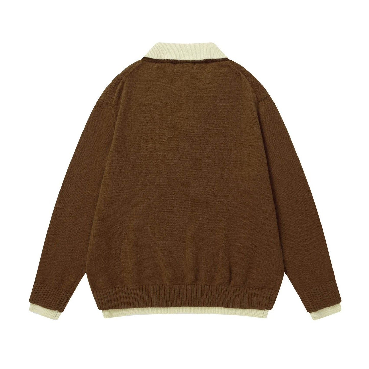 Retro Bear Print Turn-Down Collar Sweater For Men And Women | MuddyStock Originals MuddyStock