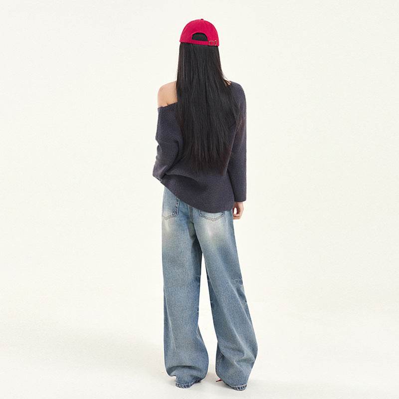 Women's Washed High Street Floor-Length Denim Pants | MuddyStock Originals MuddyStock
