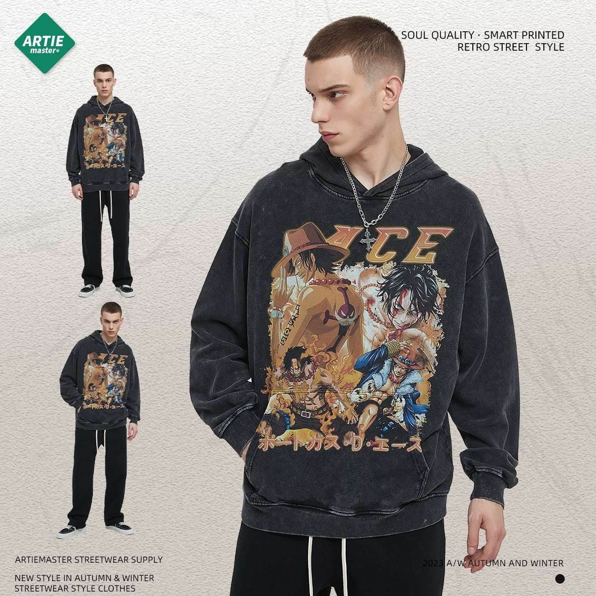 Vintage distressed loose washed men's hoodie | MuddyStock Originals MuddyStock