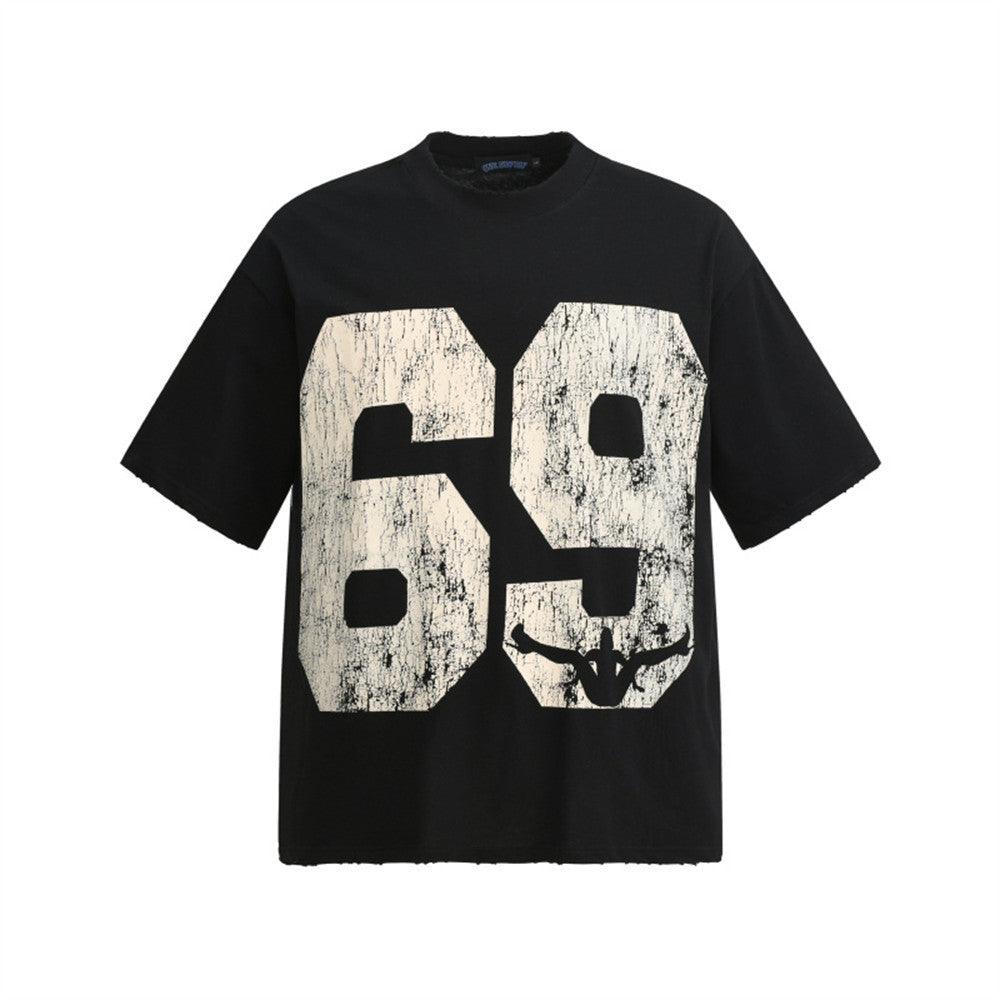 Abstract crowd printed short sleeved t-shirt for men | MuddyStock Originals Black