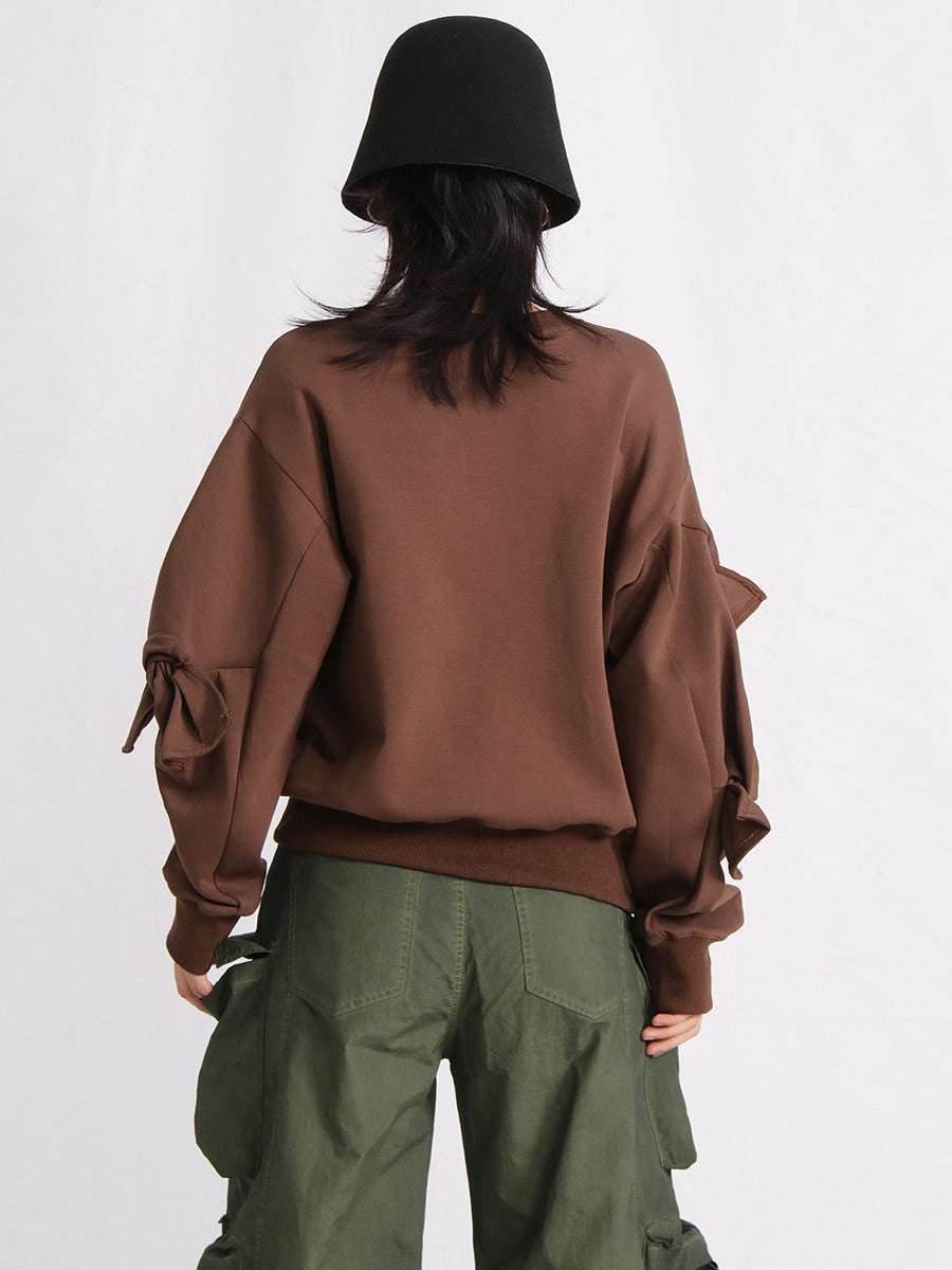 Patchwork Bow Sweatshirts For Women | MuddyStock Originals MuddyStock