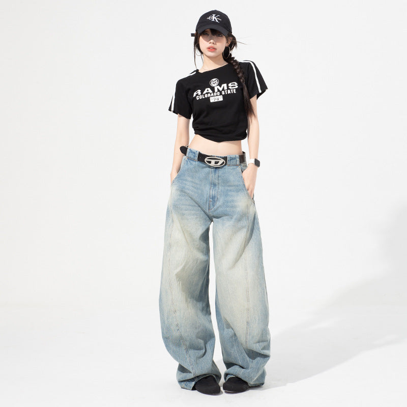 Retro Loose Denim Pants For Women | MuddyStock Originals MuddyStock