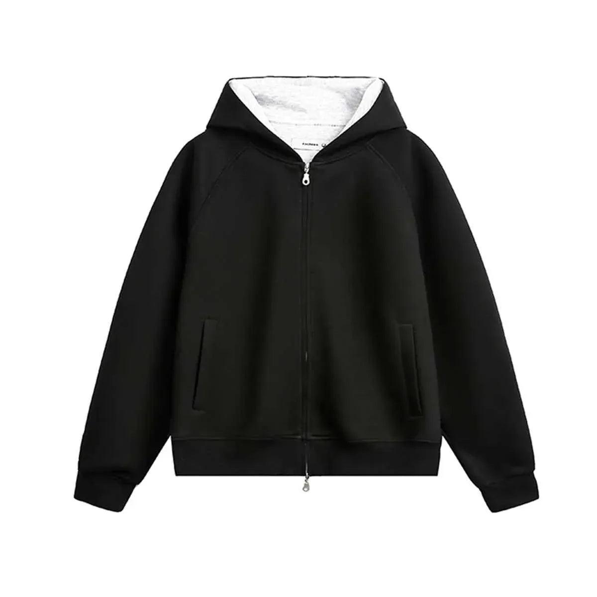 Zipper Hoodie For Men And Women | MuddyStock Originals Black