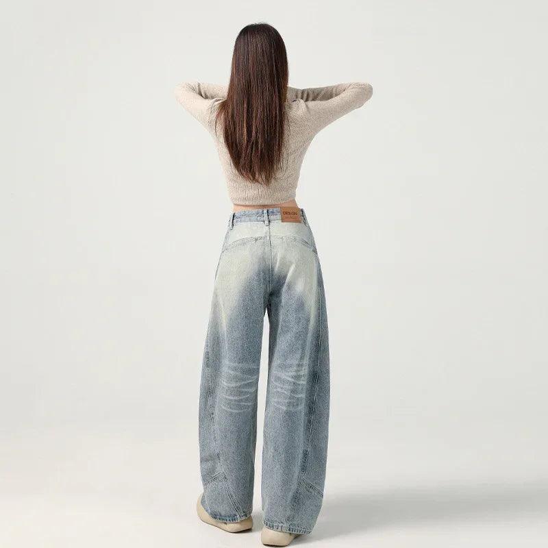 Women's Vibe Pleated Spliced Denim Pants | MuddyStock Originals