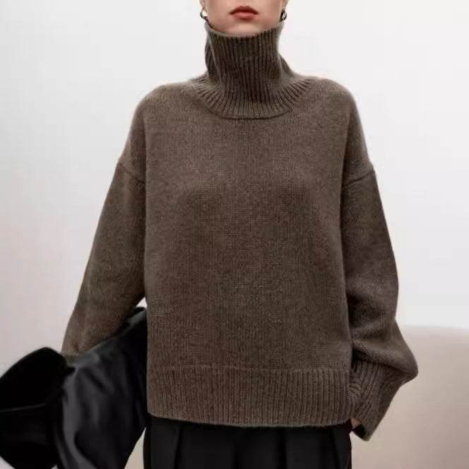 High neck cashmere sweater for women | MuddyStock Originals MuddyStock