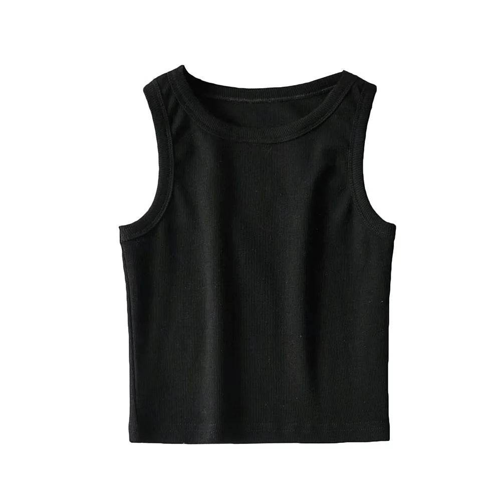 Round neck crop top for women | MuddyStock Originals Black MuddyStock