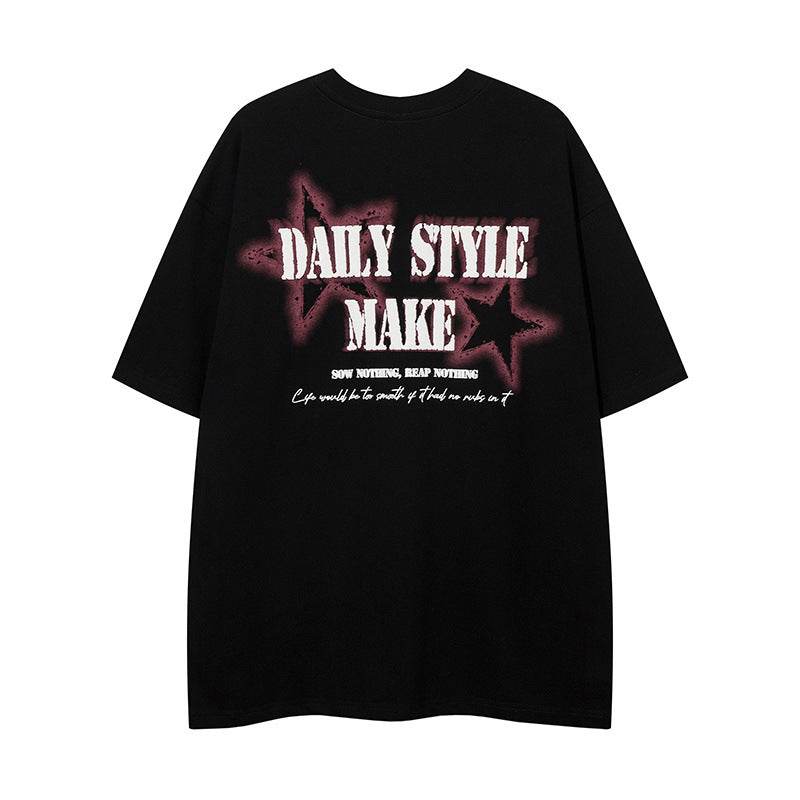 Letter printed loose men's and women's T-shirt | MuddyStock Originals MuddyStock