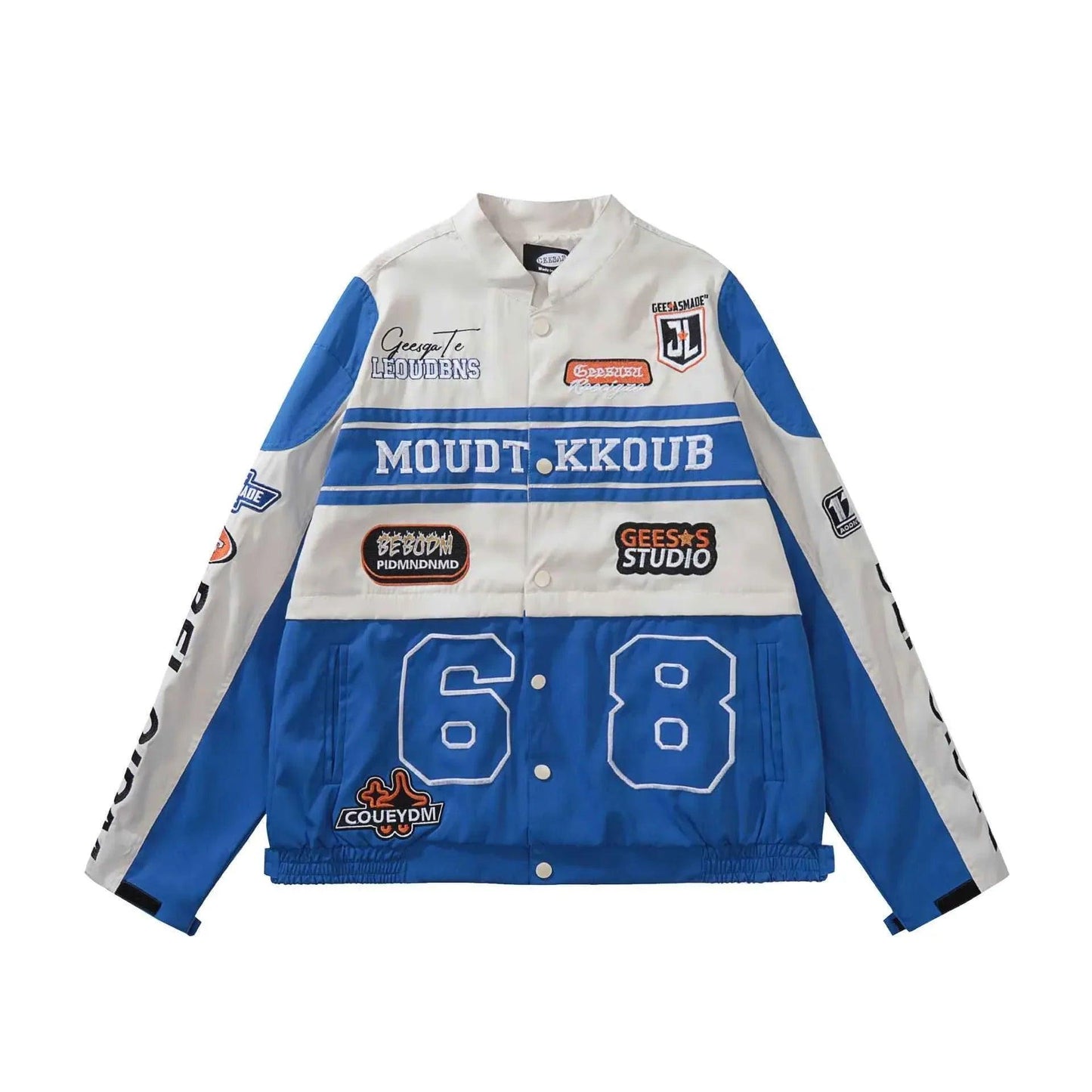 Detachable color blocking splicing jacket for men and women | MuddyStock originals Blue