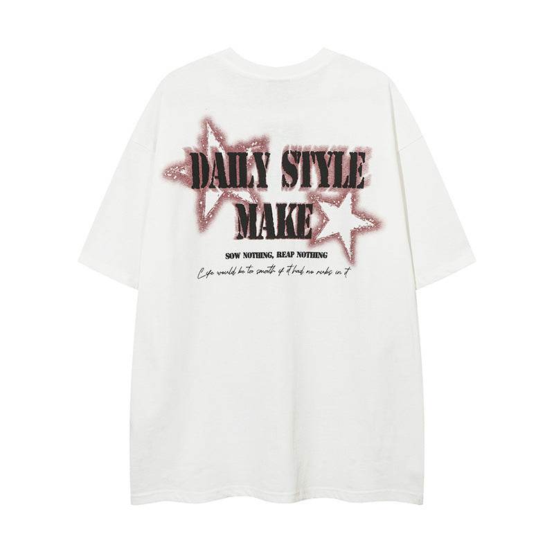 Letter printed loose men's and women's T-shirt | MuddyStock Originals MuddyStock