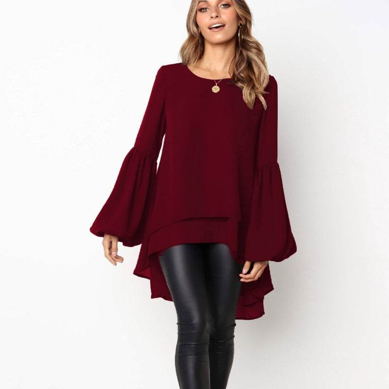Women Chiffon Ruffled Tops Blouse | MuddyStock Originals MuddyStock