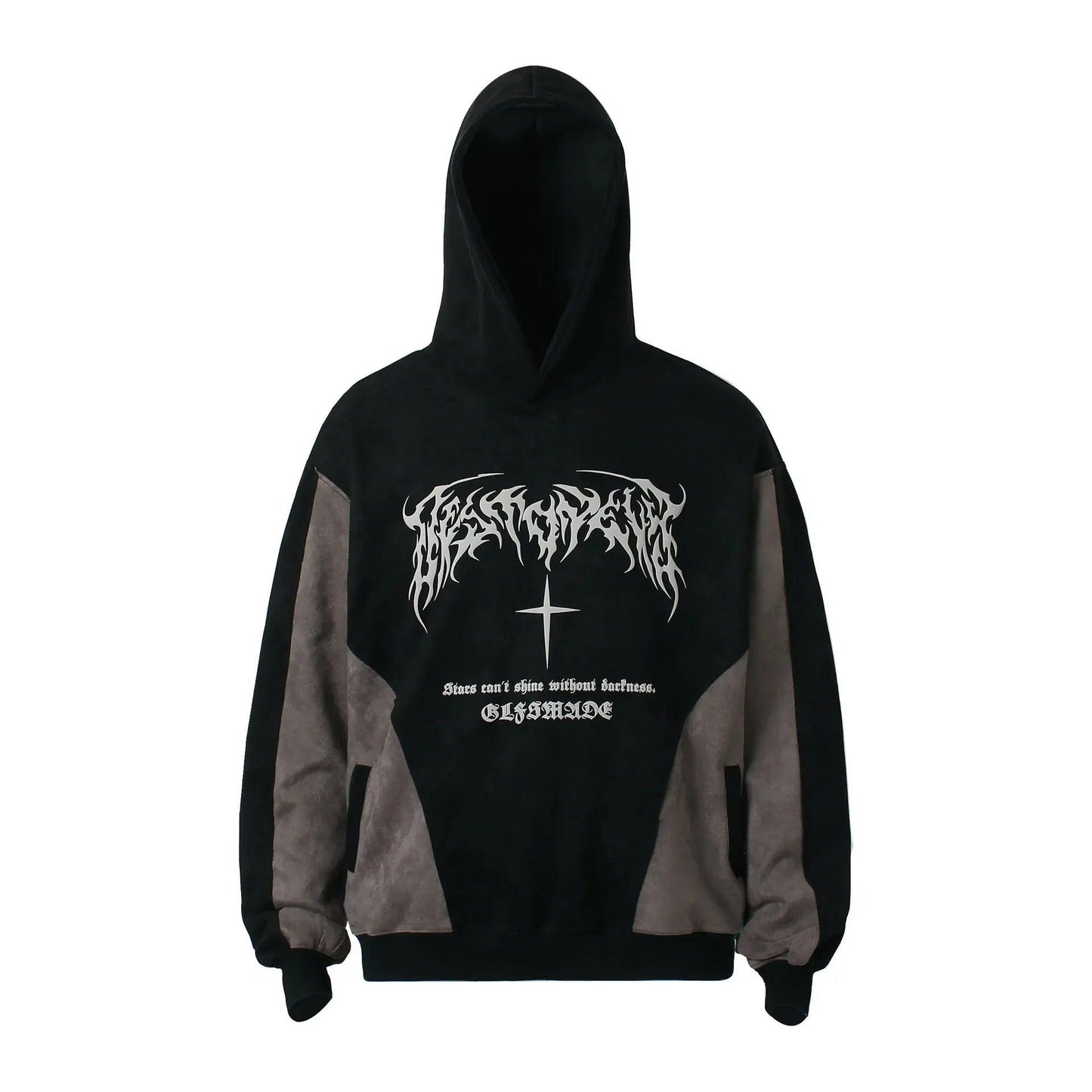 Suede hoodie for men and women | MuddyStock Originals Black