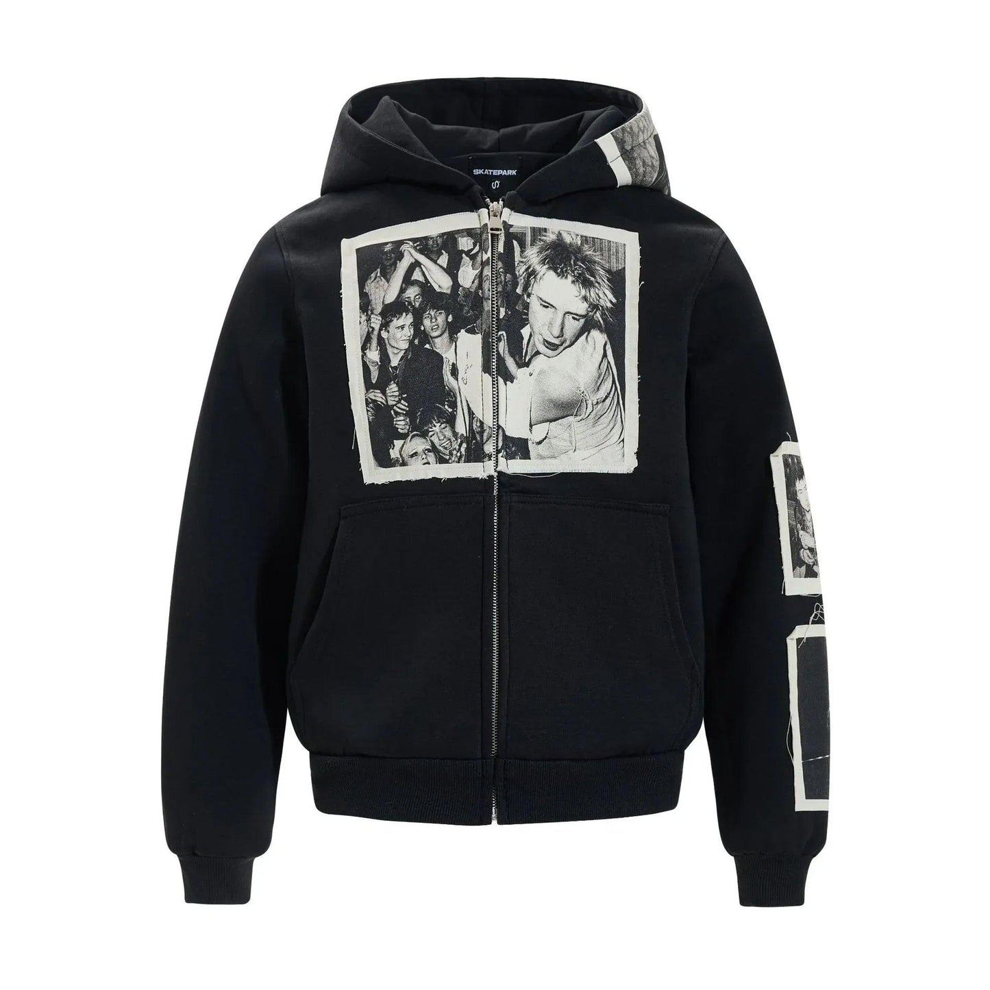 Zipper hoodie for men | MuddyStock Originals Black