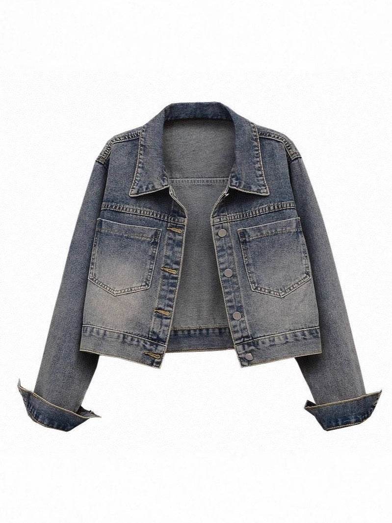 Denim Short Loose Casual Jacket For Women | MuddyStock Originals Blue MuddyStock