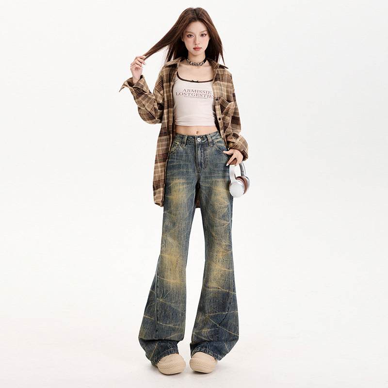 Women's Flared Low Waist Jeans | MuddyStock Originals MuddyStock