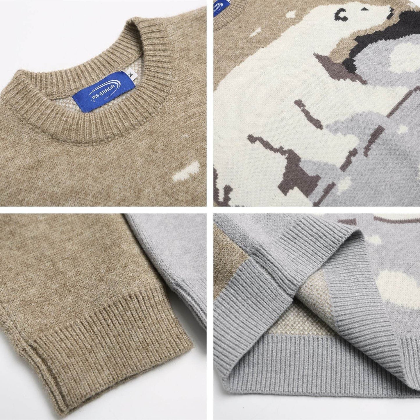 Polar Bear Jacquard Crew Sweater For Men And Women | MuddyStock Originals MuddyStock