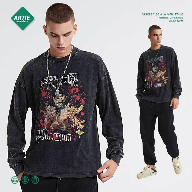 Anime Spell Digital Printed Long sleeved T-shirt For Men And Women | MuddyStock Originals MuddyStock
