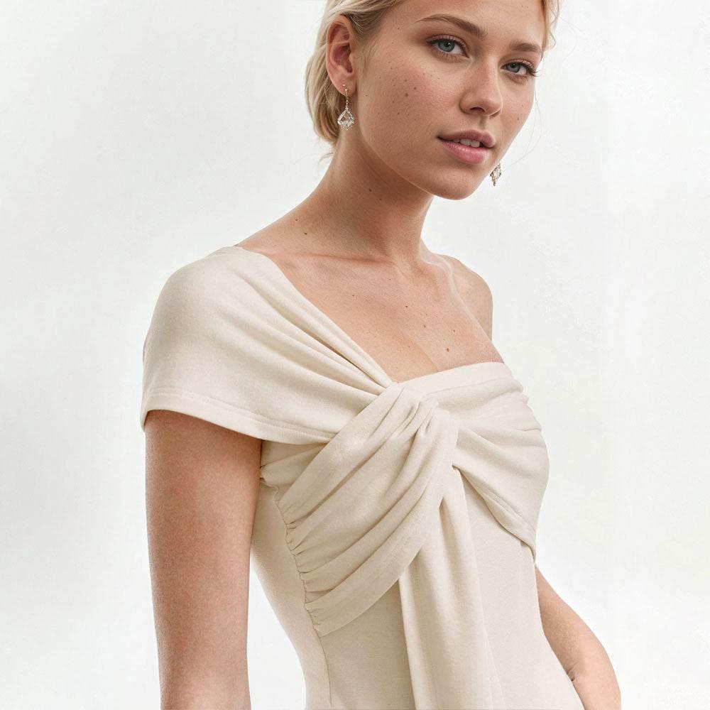 European and American women's temperament T-shirt off shoulder sleeveless top | MuddyStock Originals