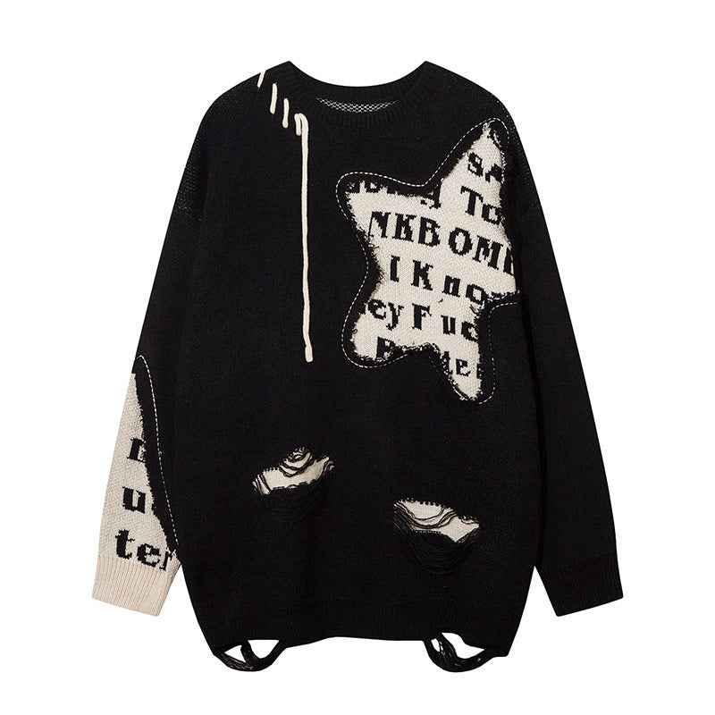 Fake two piece sweater for women | MuddyStock Originals Black MuddyStock