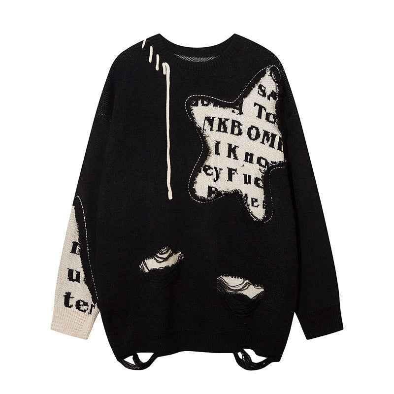 Fake two piece sweater for women | MuddyStock Originals Black