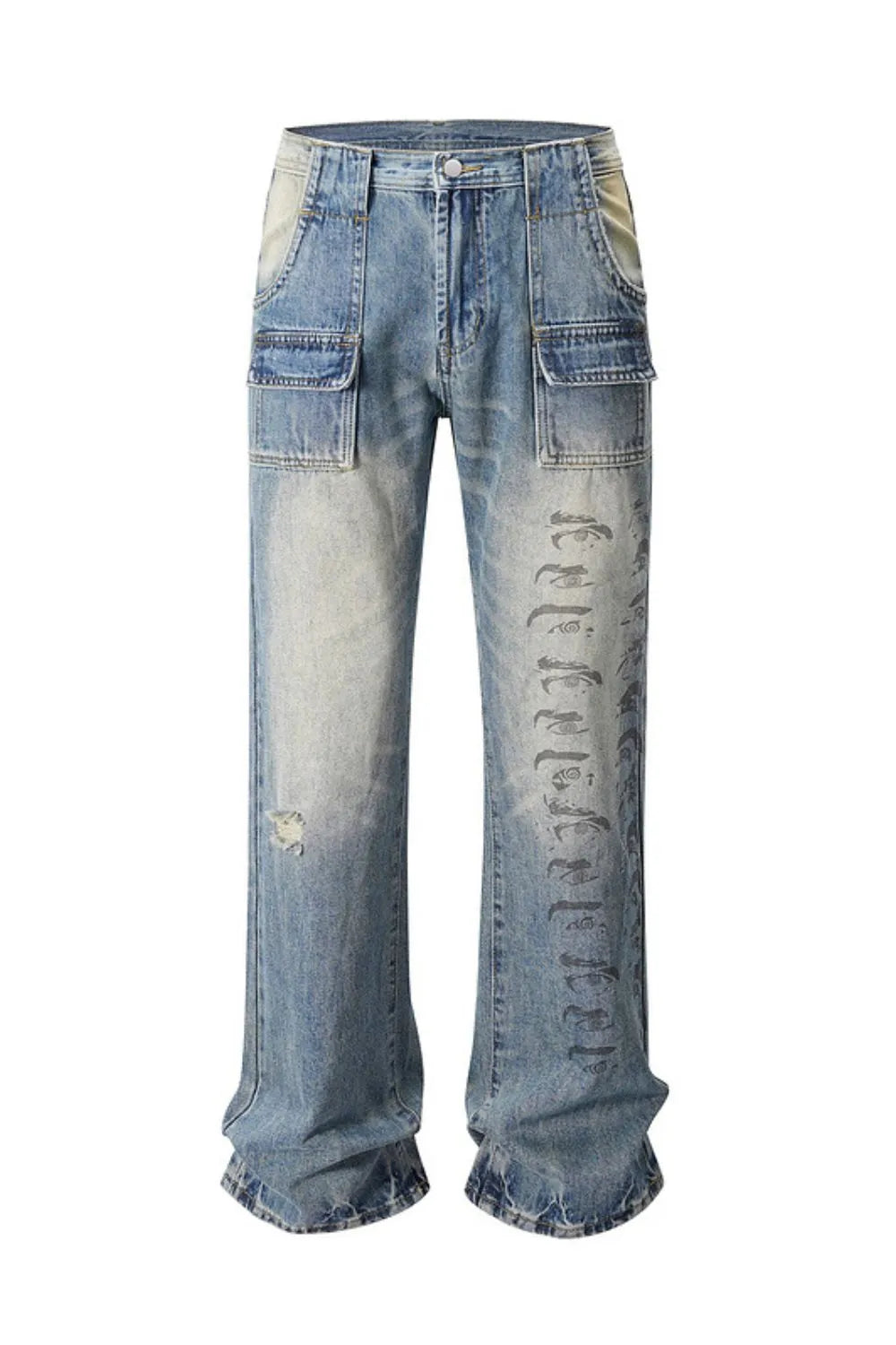 Men's Distressed Printed Jeans | MuddyStock Originals
