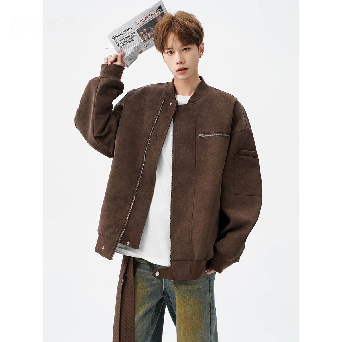 High street ruff tie dye jacket for men | MuddyStock Originals Brown MuddyStock