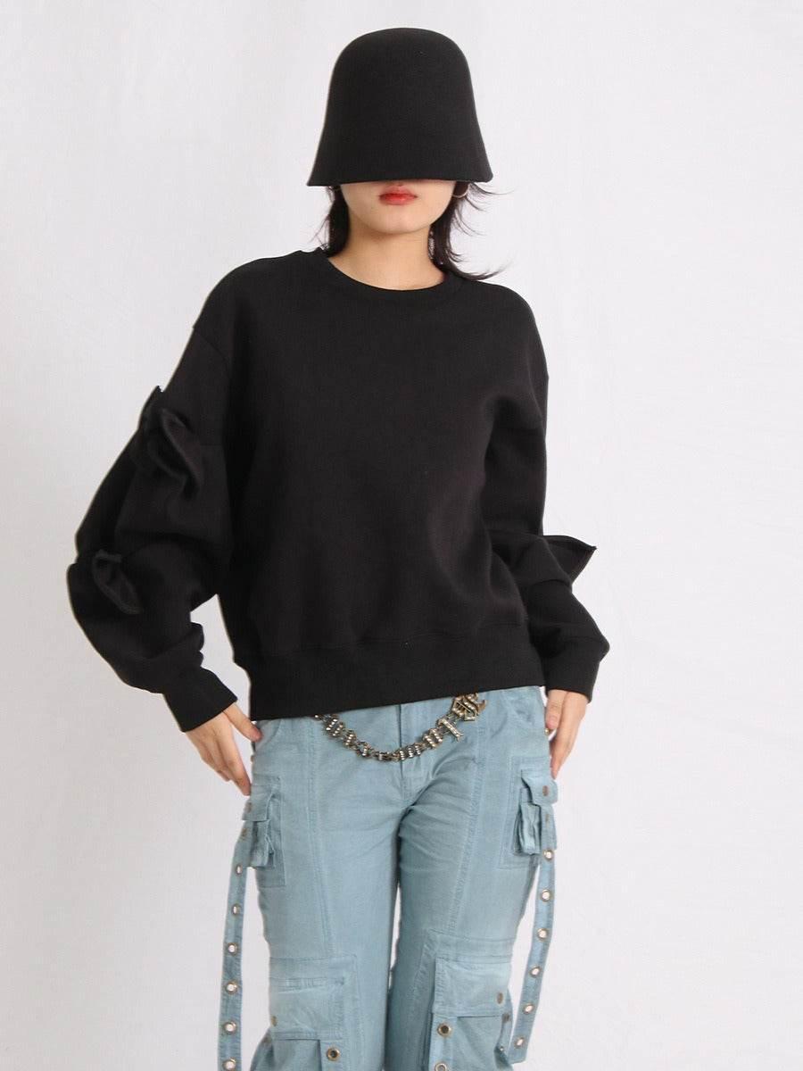 Patchwork Bow Sweatshirts For Women | MuddyStock Originals