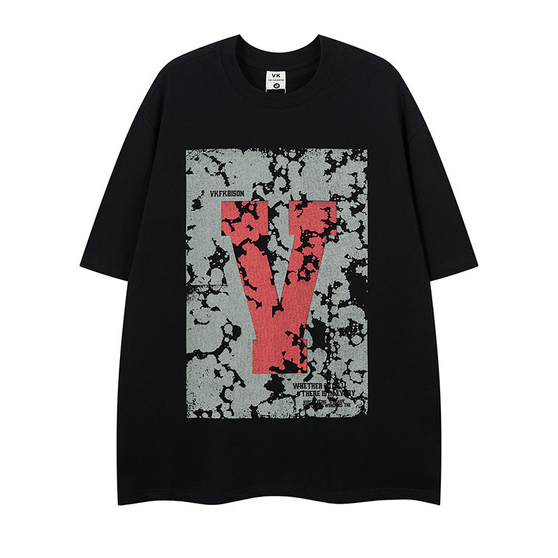 Short Sleeve T-Shirt for Men Streetwear Casual Loose Fit Tee | MuddyStock Originals Black MuddyStock