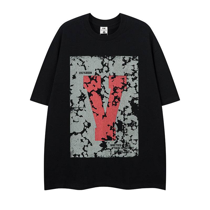 Short Sleeve T-Shirt for Men Streetwear Casual Loose Fit Tee | MuddyStock Originals Black MuddyStock