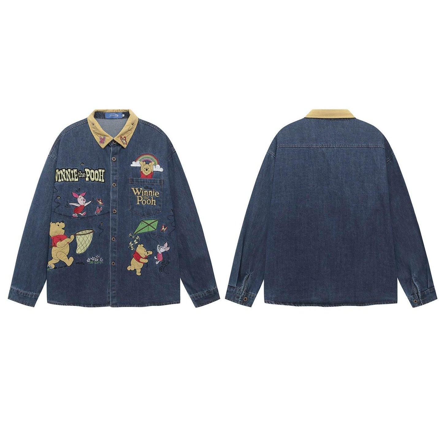 Embroidered Denim Long-Sleeve Shirt For Men And Women | MuddyStock Originals