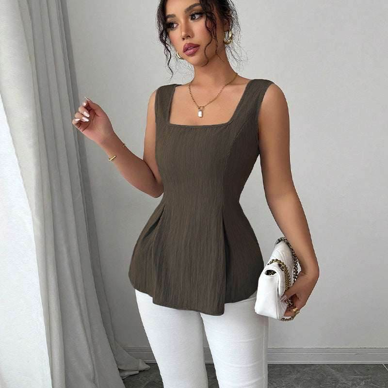 Sleeveless camisole drawstring top slim fit pullover for women | MuddyStock Originals MuddyStock