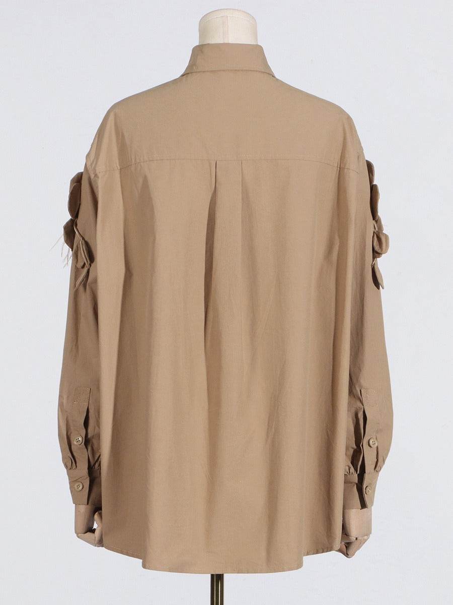 Fashionable loose and high-end stand collar women's shirt | MuddyStock Origoinals MuddyStock