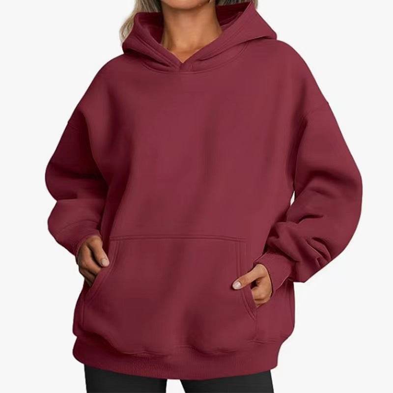 Hooded Sweatshirt with Pockets For Women | MuddyStock Originals Wine Red MuddyStock
