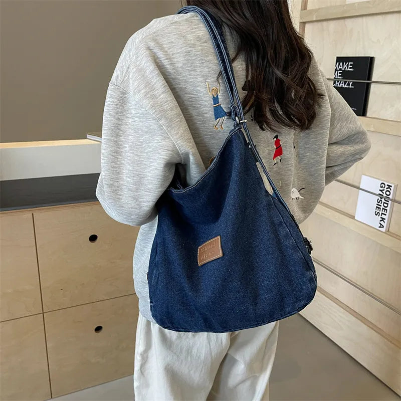 Adjustable Strap Denim Shoulder Bag eprolo