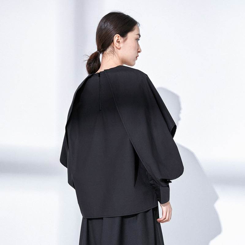 Japanese casual round neck loose top women's lantern sleeves | MuddyStock Originals MuddyStock