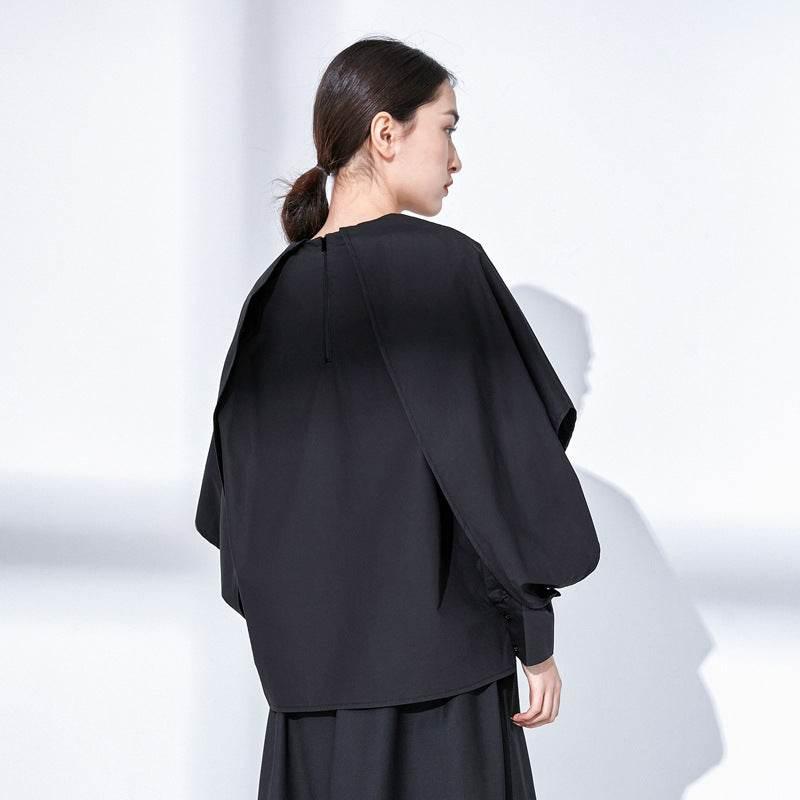 Japanese casual round neck loose top women's lantern sleeves | MuddyStock Originals