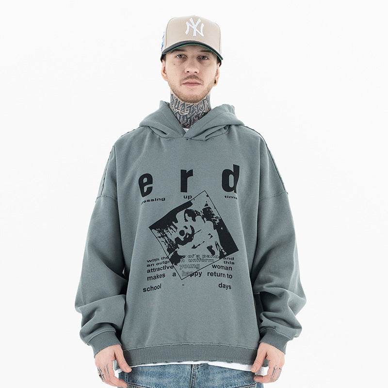 Men's Melancholic Retro Hooded Sweatshirt | MuddyStock Originals MuddyStock