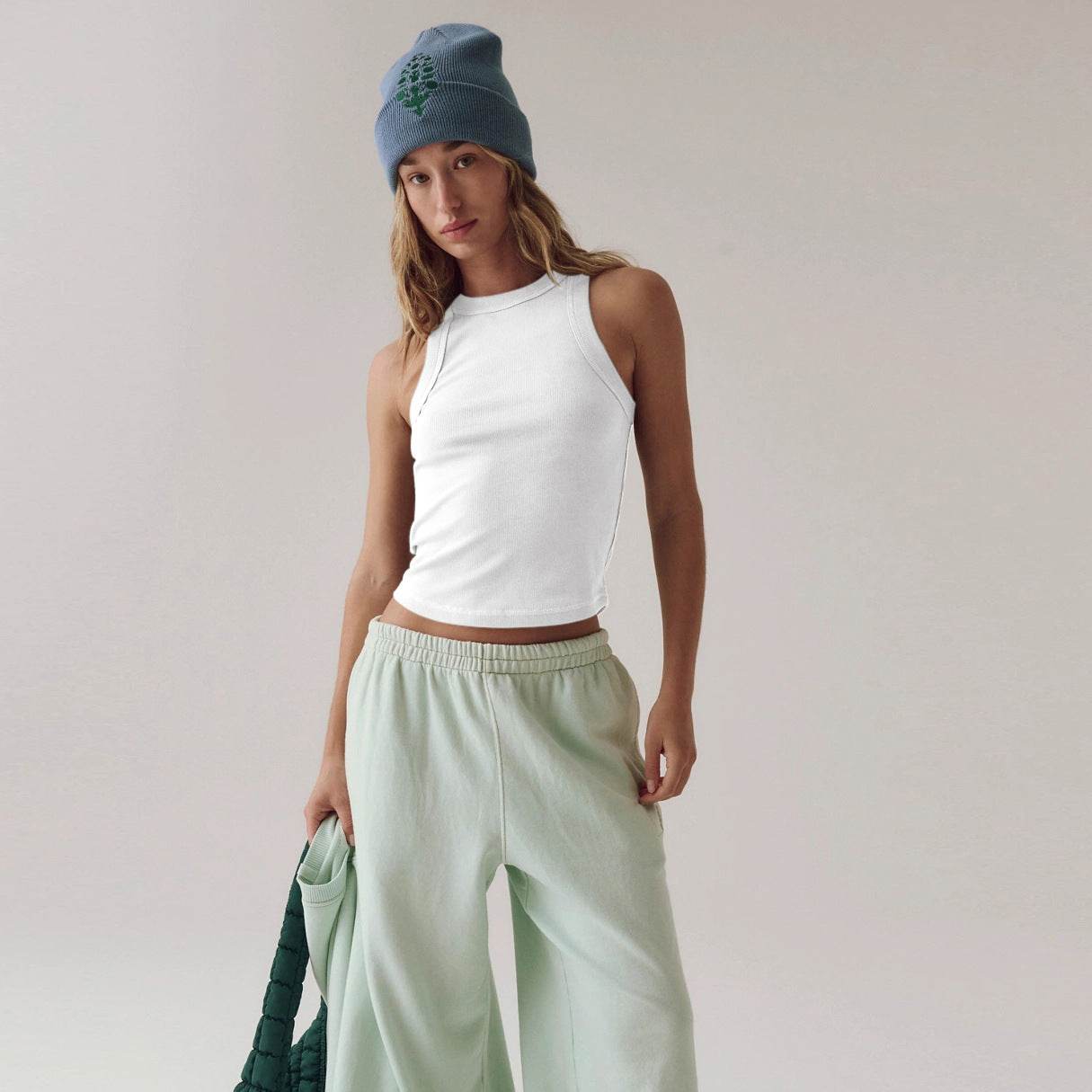 Women's Slim Round Neck Tank | MuddyStock Originals E25B1372-002 White MuddyStock