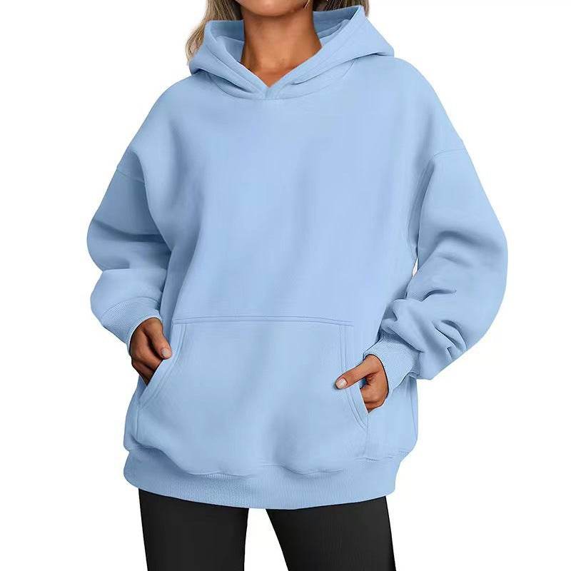 Hooded Sweatshirt with Pockets For Women | MuddyStock Originals Light Blue MuddyStock