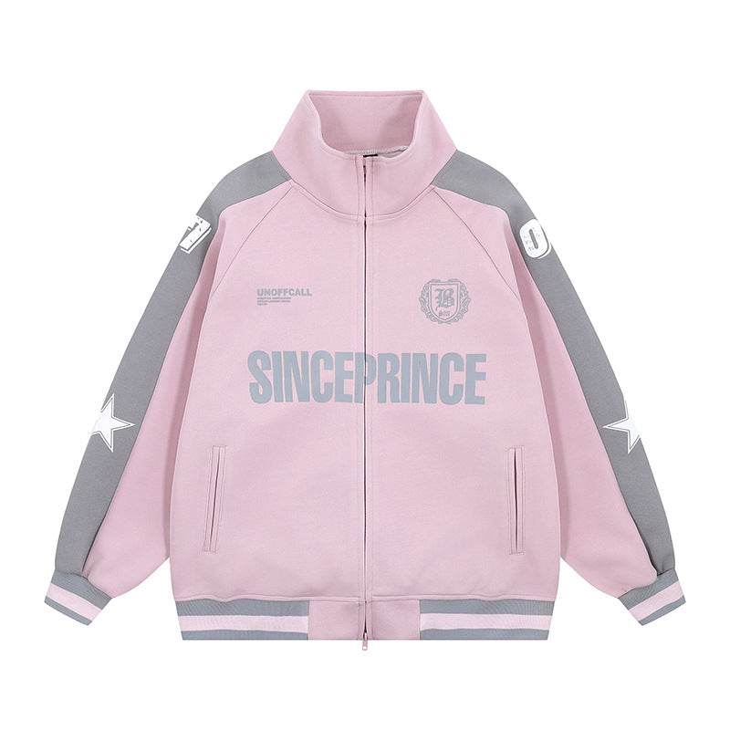 Printed stand up collar zipper jacket for men and women | MuddyStock Originals MuddyStock