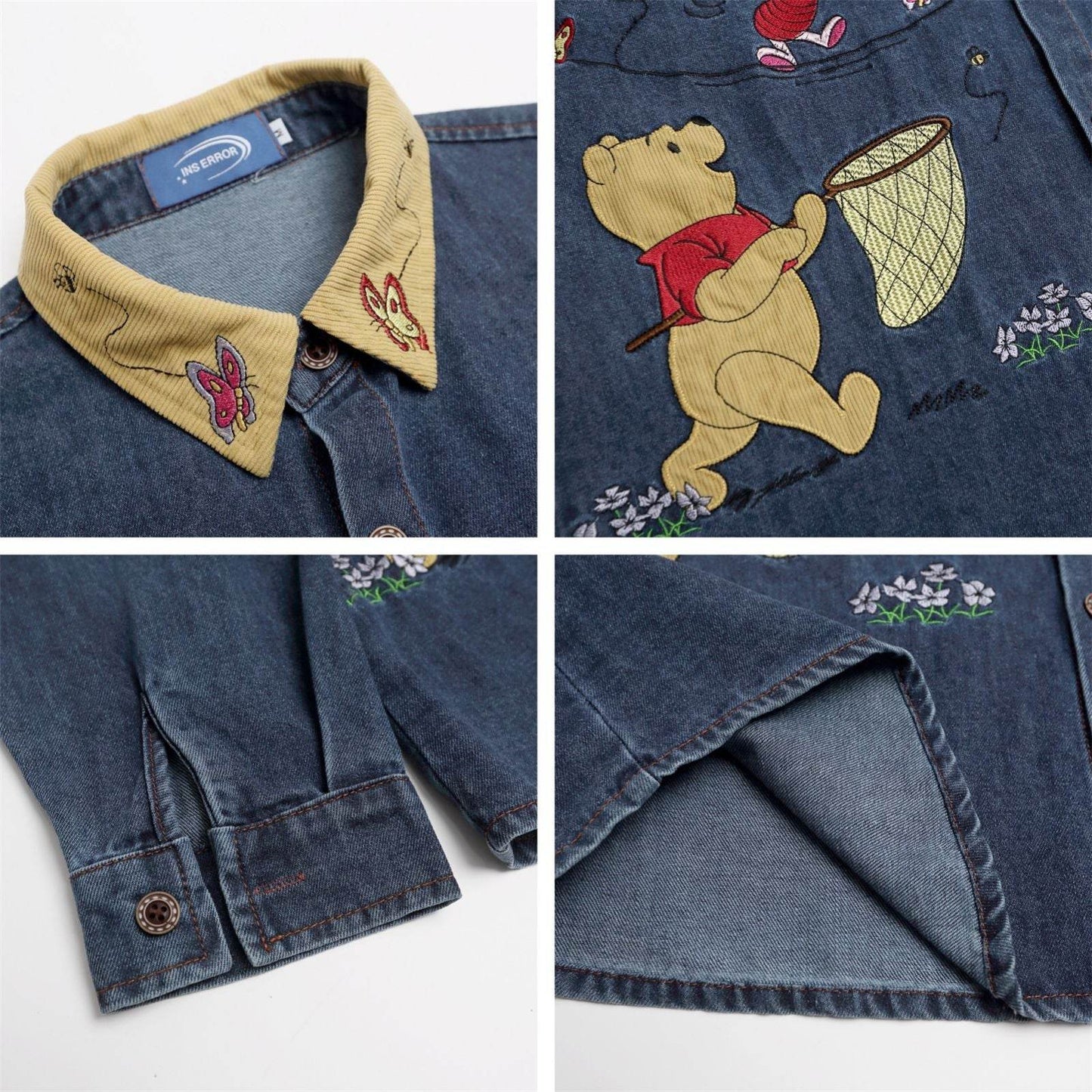 Embroidered Denim Long-Sleeve Shirt For Men And Women | MuddyStock Originals MuddyStock