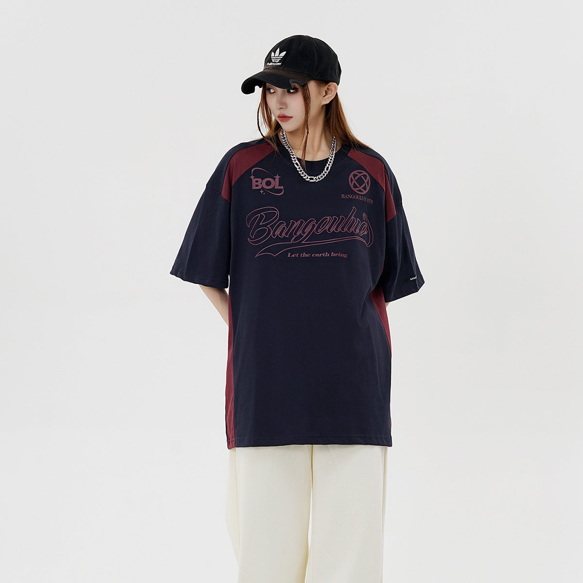Short sleeved motorcycle style loose hip hop sports T-shirt for men and women | MuddyStock Originals MuddyStock