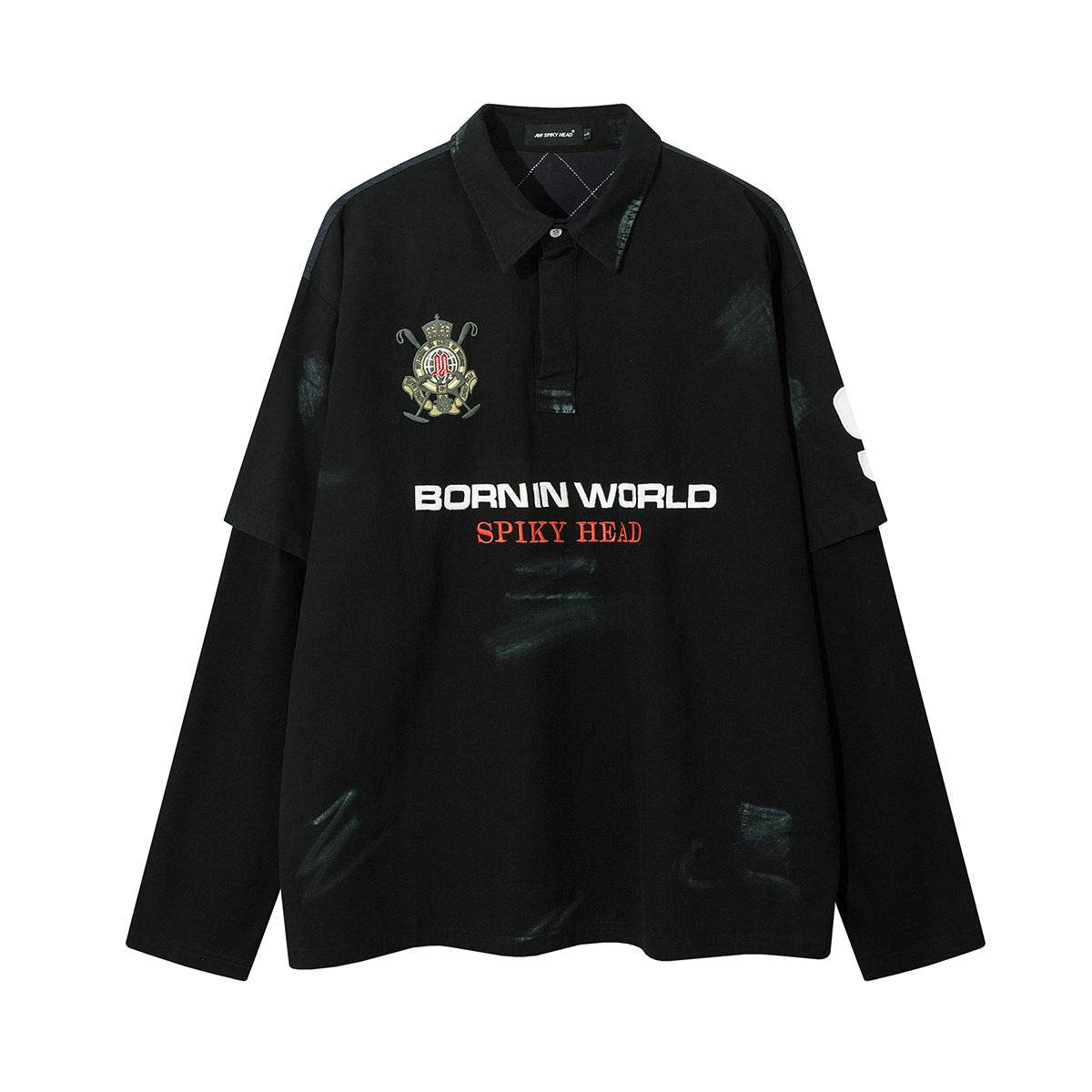 Fake two embroidered polo collar Jersey For Men And Women | MuddyStock Originals MuddyStock