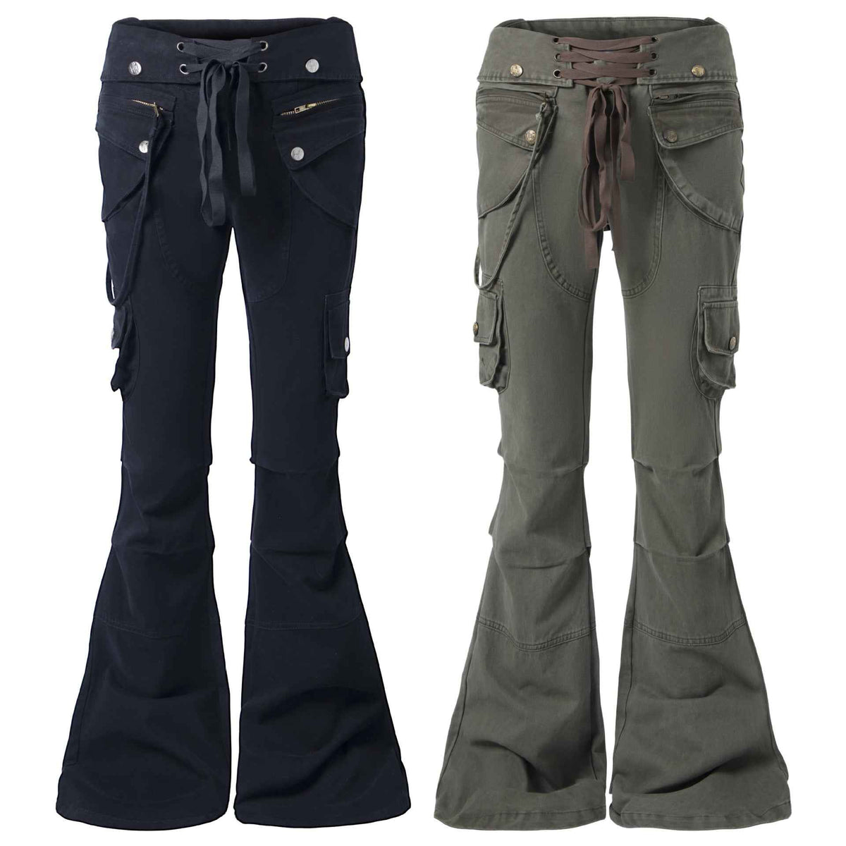 Irregular strap low waisted jeans for women | MuddyStock Originals