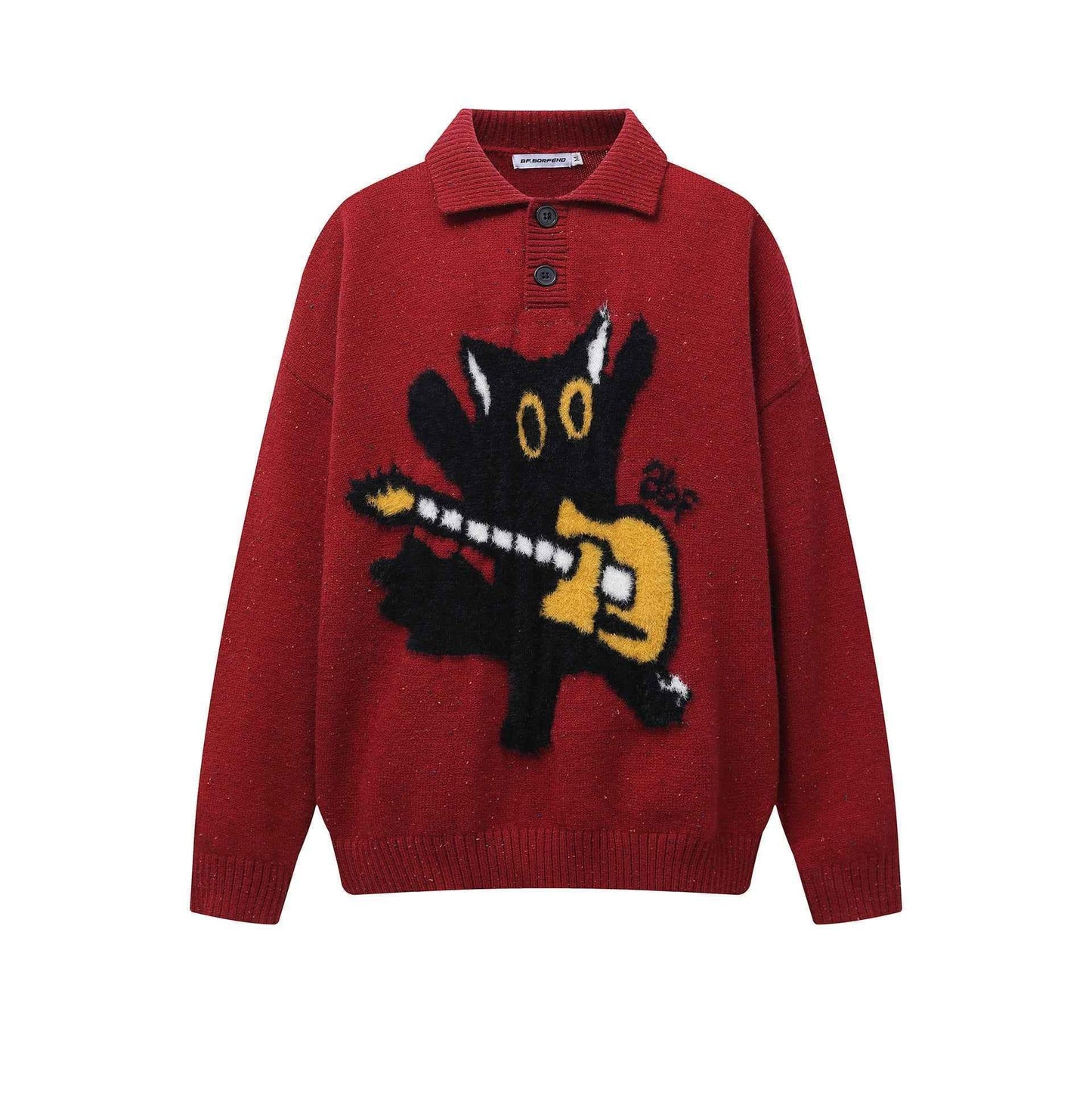 Collar sweater for men and women | MuddyStock Originals Red