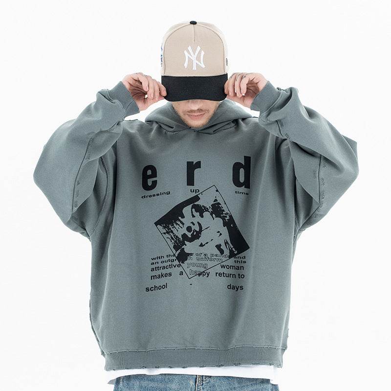 Men's Melancholic Retro Hooded Sweatshirt | MuddyStock Originals MuddyStock