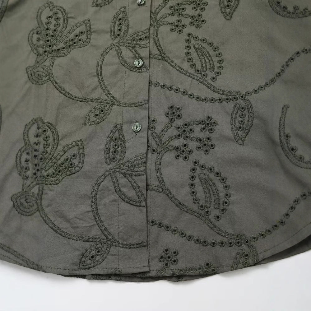 Simple and versatile loose embroidered shirt for women | MuddyStock Originals MuddyStock