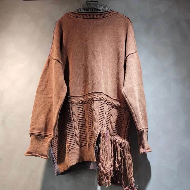 Women's Tassel Splicing Knitted Sweater Loose Top | MuddyStock Originals MuddyStock