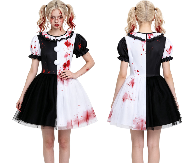 Women's Cosplay Horror Clown Dress