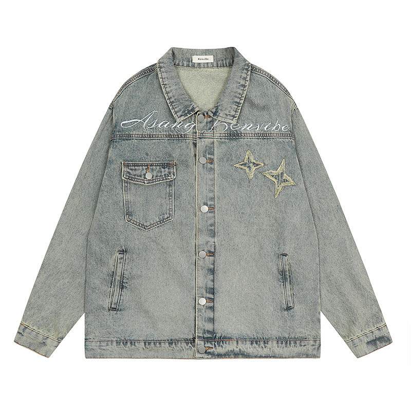 Star patch embroidered jacket for women | MuddyStock Originals MuddyStock